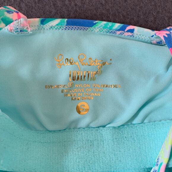 NWT Lilly Pulitzer Upf 50+ Luxletic Meryl Nylon Avida Bra Tank In Mermaids Cove - Picture 6 of 11